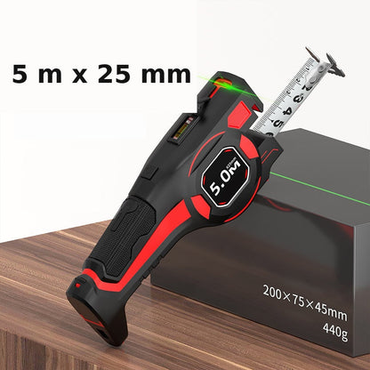 Maße und Gewicht: Band 5 m x 25 mm, 200 x 75 x 45 mm, 440 g