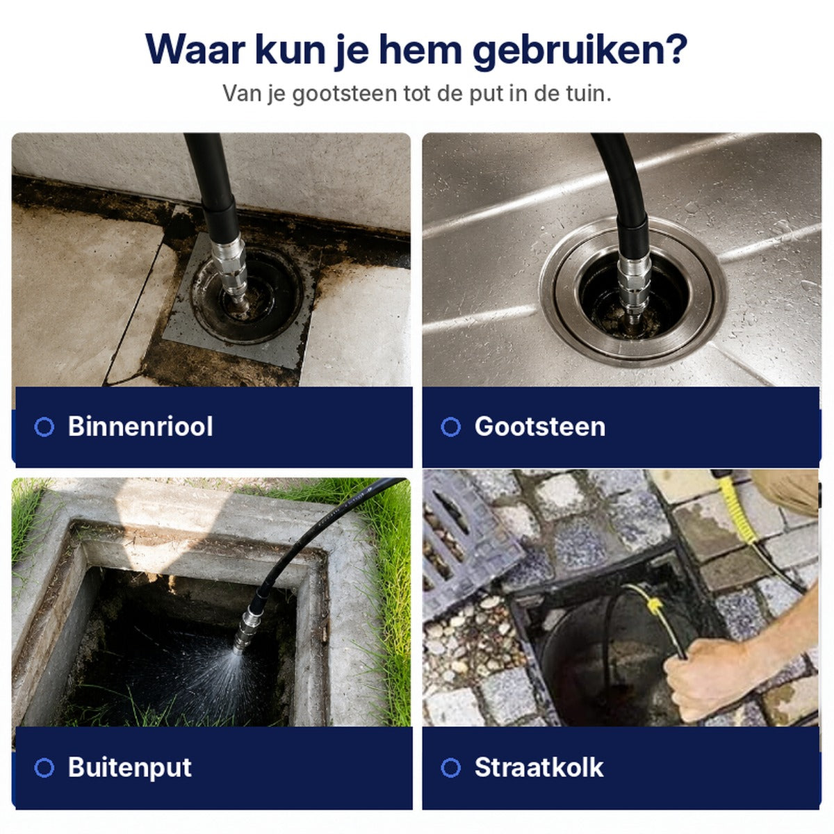 Wo du sie einsetzen kannst: Innenleitung, Spüle, Außenschacht und Straßenablauf