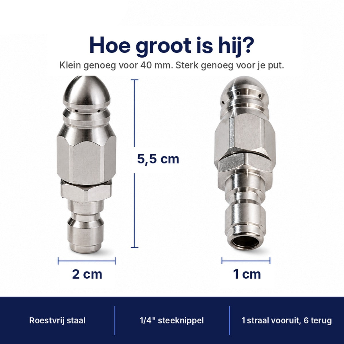 Wie groß sie ist: 5,5 cm lang, 2 cm dick und ein Stecknippel von 1 cm
